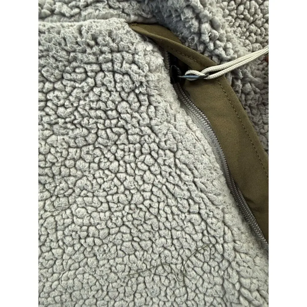 The North Face Campshire Mens Sherpa Fleece Pullover 1/4 Zip Jacket Granite Sz M